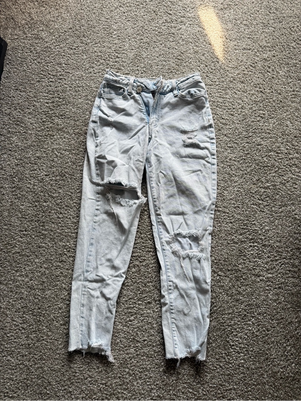 SO Light Blue Ripped Skinny Jeans